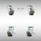 Service Caster 4 Inch SS Thermoplastic Caster Set with Roller Bearing 2 Swivel Lock 2 Brake SCC SCC-SS30S420-TPRRF-BSL-2-TLB-2 - alternate 1
